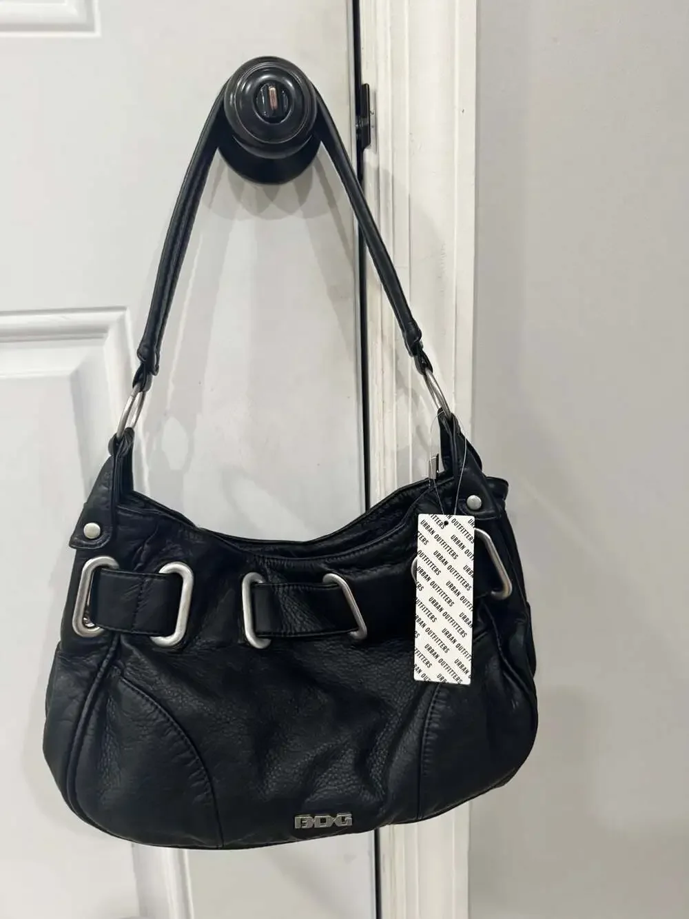 BDG Sonny Belted Leather Hobo Bag